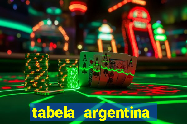 tabela argentina torneo betano